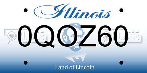 0QOZ60 Illinois License Plate