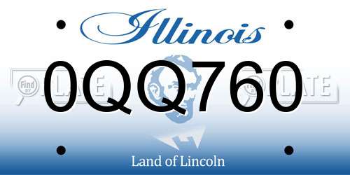 0QQ760 Illinois License Plate