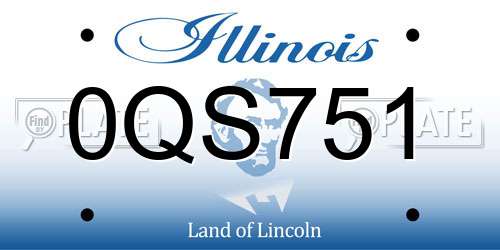 0QS751 Illinois License Plate
