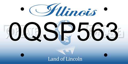 0QSP563 Illinois License Plate
