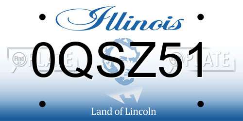 0QSZ51 Illinois License Plate