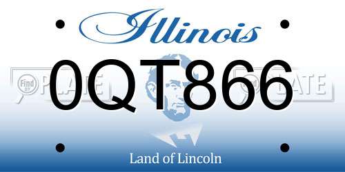 0QT866 Illinois License Plate