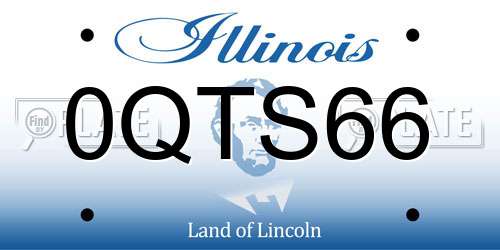 0QTS66 Illinois License Plate