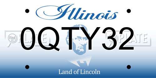 0QTY32 Illinois License Plate