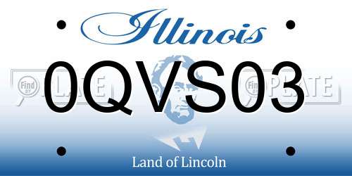 0QVS03 Illinois License Plate
