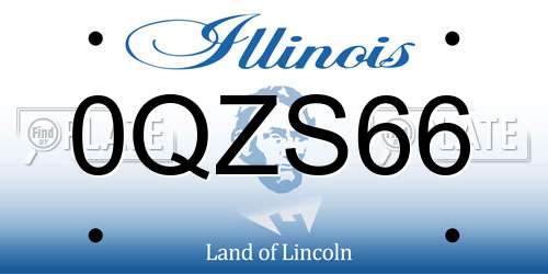 0QZS66 Illinois License Plate