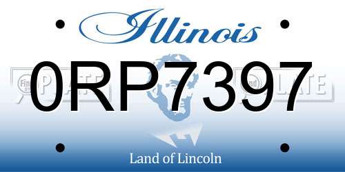 0RP7397 Illinois License Plate