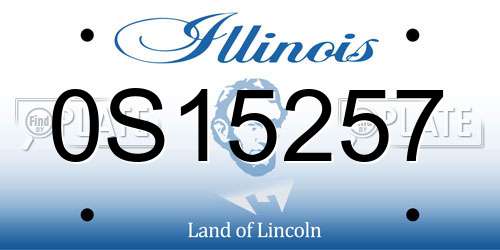 0S15257 Illinois License Plate