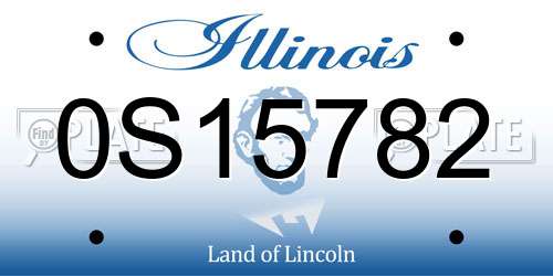 0S15782 Illinois License Plate