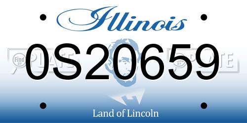 0S20659 Illinois License Plate