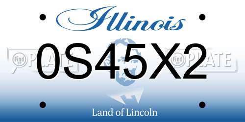 0S45X2 Illinois License Plate