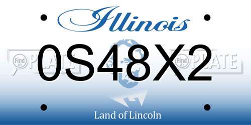 0S48X2 Illinois License Plate