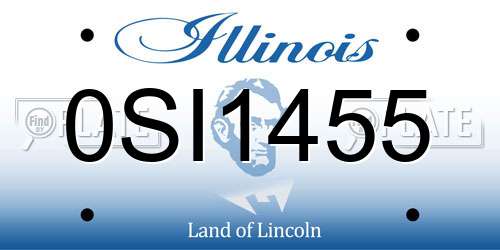 0SI1455 Illinois License Plate