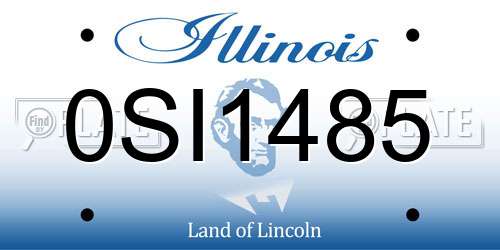0SI1485 Illinois License Plate