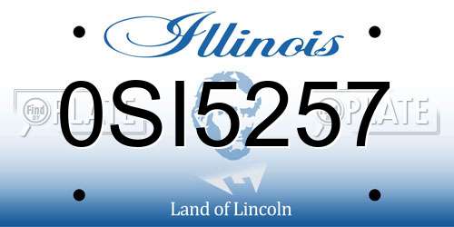 0SI5257 Illinois License Plate