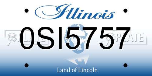 0SI5757 Illinois License Plate