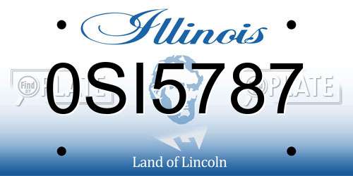0SI5787 Illinois License Plate
