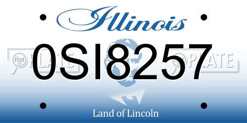 0SI8257 Illinois License Plate