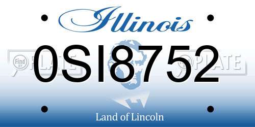 0SI8752 Illinois License Plate