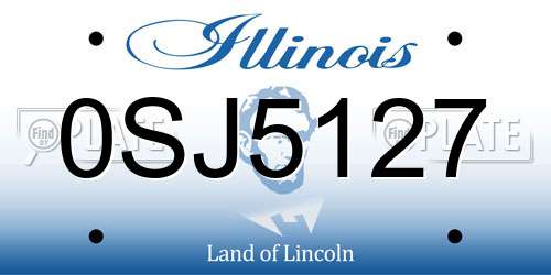 0SJ5127 Illinois License Plate