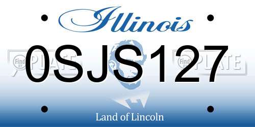 0SJS127 Illinois License Plate