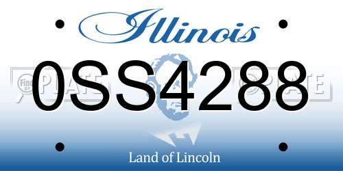 0SS4288 Illinois License Plate
