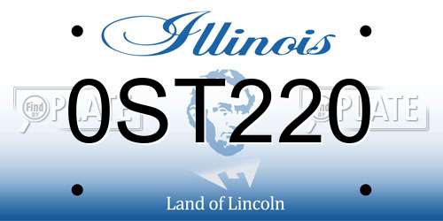 0ST220 Illinois License Plate