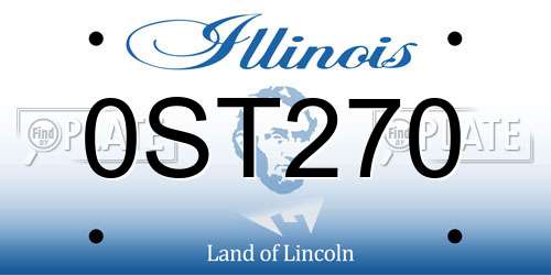 0ST270 Illinois License Plate