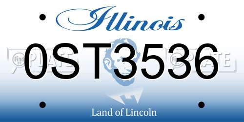 0ST3536 Illinois License Plate