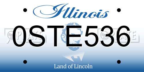 0STE536 Illinois License Plate