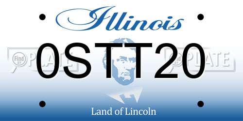 0STT20 Illinois License Plate