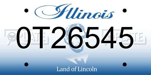 0T26545 Illinois License Plate