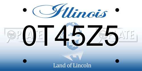 0T45Z5 Illinois License Plate