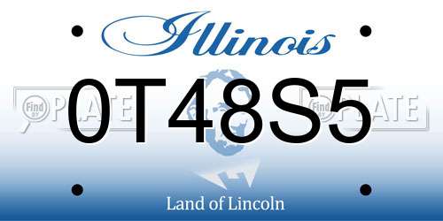0T48S5 Illinois License Plate
