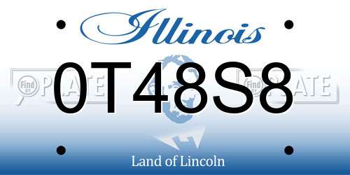 0T48S8 Illinois License Plate