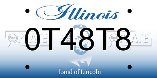 0T48T8 Illinois License Plate