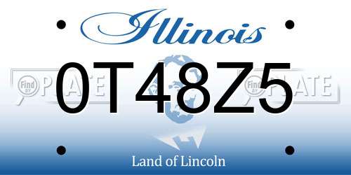 0T48Z5 Illinois License Plate