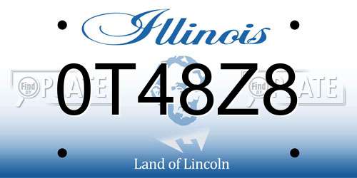 0T48Z8 Illinois License Plate