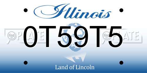 0T59T5 Illinois License Plate