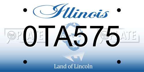0TA575 Illinois License Plate