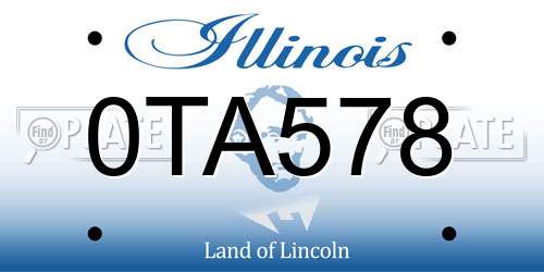 0TA578 Illinois License Plate