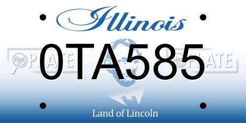 0TA585 Illinois License Plate