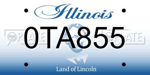 0TA855 Illinois License Plate