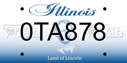 0TA878 Illinois License Plate