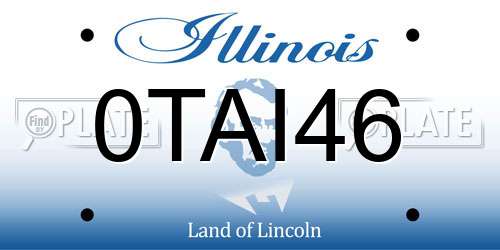 0TAI46 Illinois License Plate