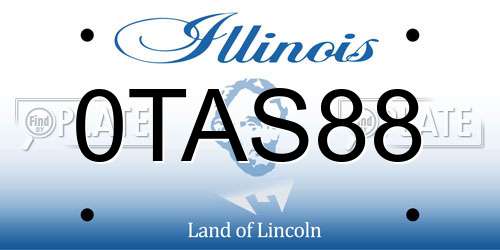 0TAS88 Illinois License Plate