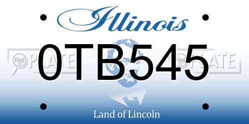 0TB545 Illinois License Plate