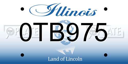 0TB975 Illinois License Plate