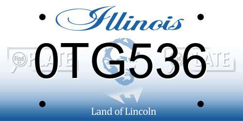 0TG536 Illinois License Plate