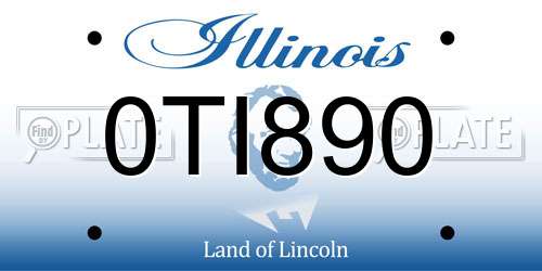 0TI890 Illinois License Plate